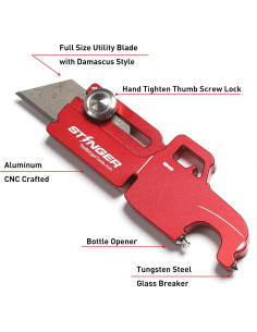 Cuchillo Utilitario Stinger STG-TRUK-RED con Abrebotellas y Rompedor 2
