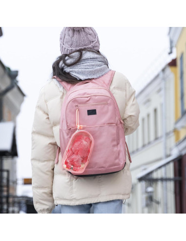 Bolsa de exhibición de muñecas PVC Rosa 19.5x10.5cm con llavero