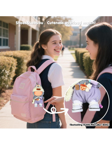 Zapatos de muñeca Ciunura para Bubu 15-17 cm Lona Blanca