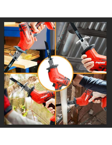 Sierra Recíproca Inalámbrica Dogtooth 21V Compacta con 2 Baterías