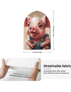 Gorro de Invierno Unisex Estampado Cerdo Travieso Cálido 2