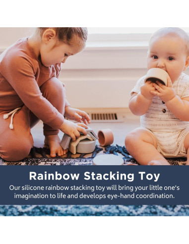 Tazas Apilables Arcoíris Babeehive Goods | Juguete Educativo