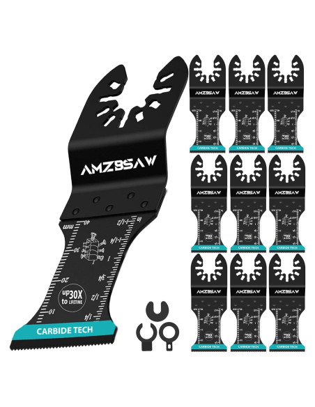 10 Hojas de Sierra Oscilante de Carburo AMZBSAW 3.49 cm