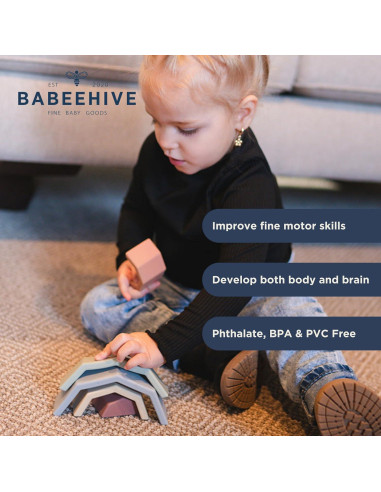 Tazas Apilables Arcoíris Babeehive Goods | Juguete Educativo