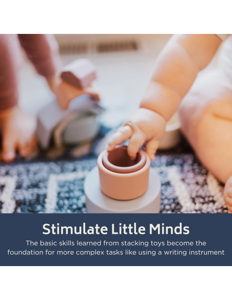 Tazas Apilables Arcoíris Babeehive Goods | Juguete Educativo Tazas Apilables Arcoíris Babeehive Goods | Juguete Educativo