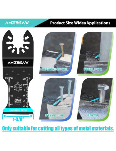 10 Hojas de Sierra Oscilante de Carburo AMZBSAW 3.49 cm 2