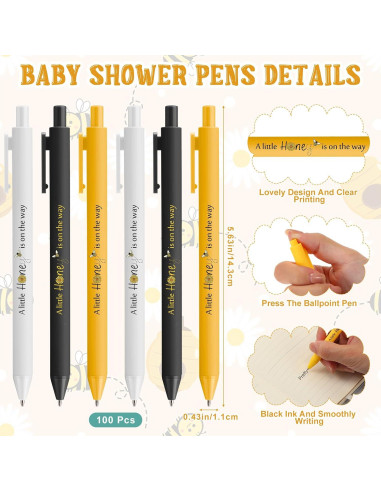 30 Conjunto de Regalos Baby Shower Abejas Engrowtic