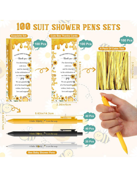 30 Conjunto de Regalos Baby Shower Abejas Engrowtic