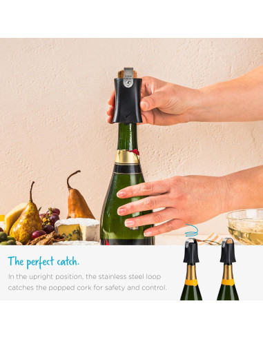 Abridor de Botellas de Champán Dreamfarm Champop - Negro