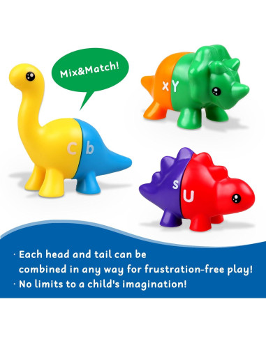 Juguetes Montessori Dinosaurios Alfabeto 1-4 Años - Foshan