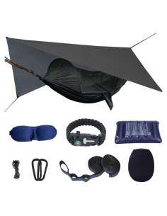 Hamaca de Camping AEETT con Red Antimosquitos y Lona Impermeable