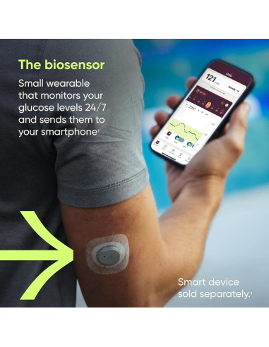 Biosensor de Glucosa Stelo - Monitoreo Continuo 15 Días