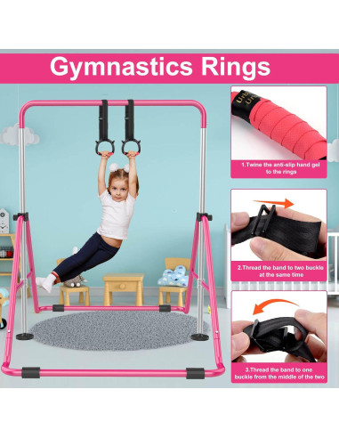 Anillas de Gimnasia RINREA para Niños con Correas Ajustables