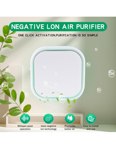 Paquete de 2 Purificadores de Aire Ionizadores W25-02-25 Silenciosos