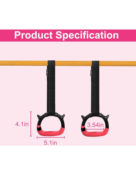 Anillas de Gimnasia RINREA para Niños con Correas Ajustables