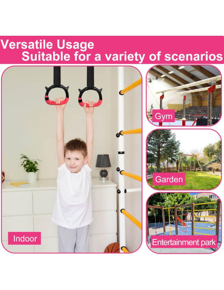 Anillas de Gimnasia RINREA para Niños con Correas Ajustables