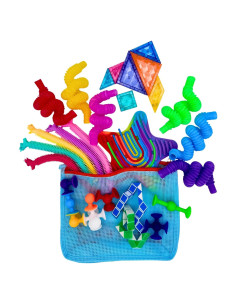 Juego de Juguetes Antiestrés para Niños 31 Piezas Azul