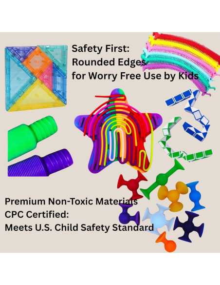 Juego de Juguetes Antiestrés para Niños 31 Piezas Azul