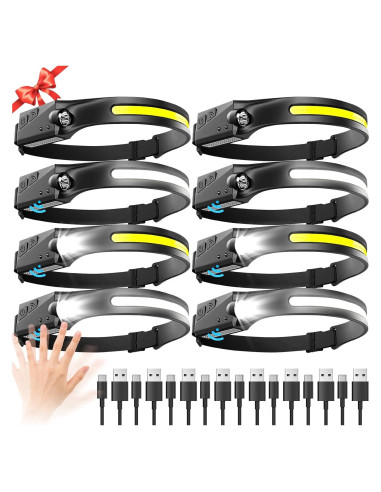 Linterna Frontal Recargable AXRUNZE KH85 8 Piezas LED 230