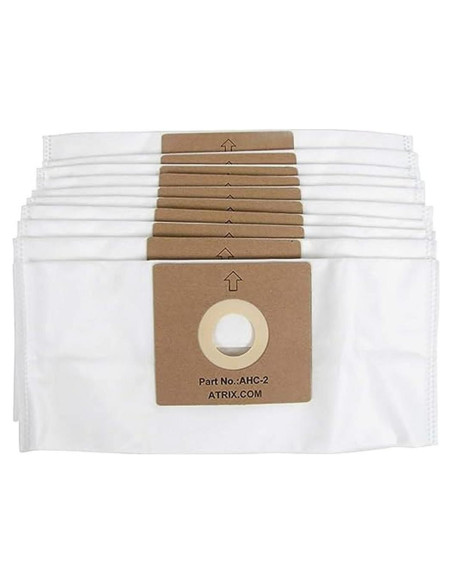 Bolsas de Filtro HEPA Atrix AHC-2 para Aspiradora Turbo Roja - 10 Unidades