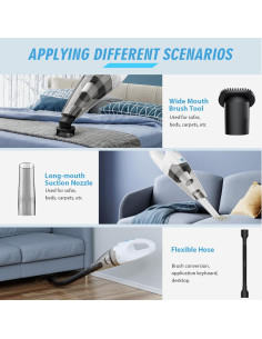 Aspiradora de Mano Inalámbrica FUOAYOC ATJ 20 Minutos 6Kpa 2