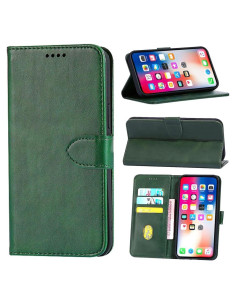 Funda de cuero verde para Cricket Debut S2 / AT&T Calypso 4