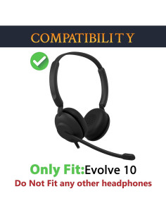 Almohadillas de Reemplazo SOULWIT para Auriculares Jabra Evolve 10 - Negro 2