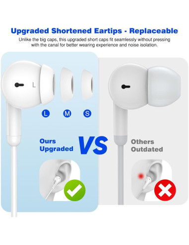 Auriculares In-Ear TOPAUX 3.5mm con Micrófono y Aislamiento