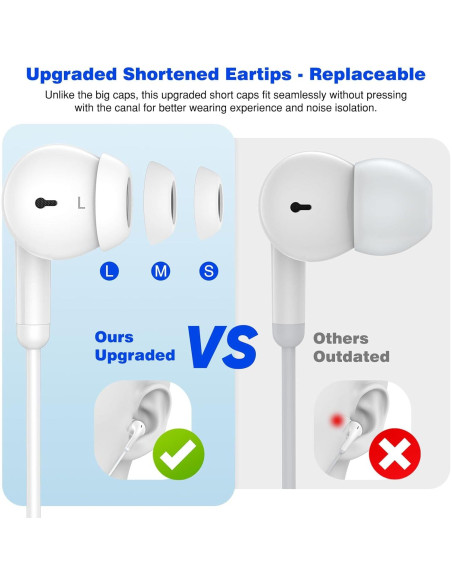 Auriculares In-Ear TOPAUX 3.5mm con Micrófono y Aislamiento