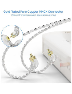 Cable de Auriculares BASN SC100-MMCX Blanco 1.5m Desmontable 2