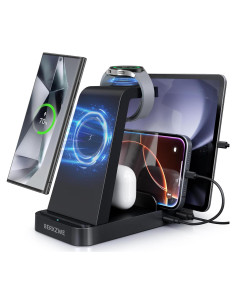 Cargador Inalámbrico 5 en 1 BERXZWE para Samsung - Negro