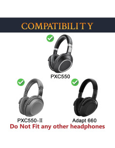 Funda de Diadema SOULWIT para Auriculares Sennheiser PXC550 II - Negro 2