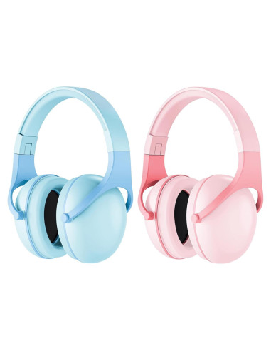 Auriculares ProCase para Niños con Cancelación de Ruido - Rosa y Azul