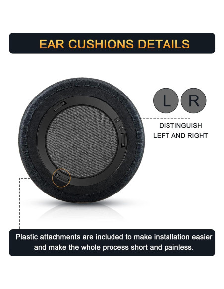 Almohadillas de Repuesto Corsair Virtuoso RGB Wireless SE XT - Tela Premium, Espuma de Memoria 3.3 cm