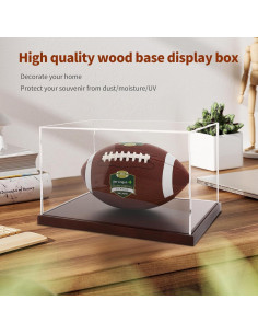 Caja de Exhibición Acrílica BZVlemon 10x10x10 cm con Base de Madera 2