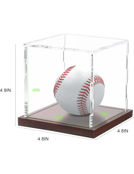 Caja de Exhibición Acrílica BZVlemon 10x10x10 cm con Base de Madera