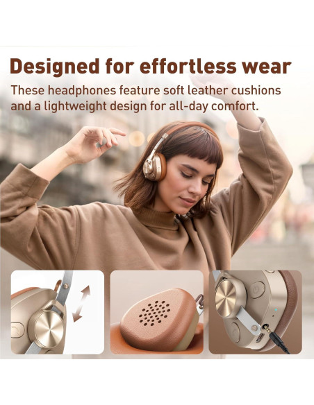 Auriculares Inalámbricos OneOdio F4 Retro Estéreo 50H Marrón