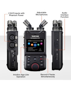 Grabadora Portacapture X6 TASCAM + Auriculares TH-02-B 2