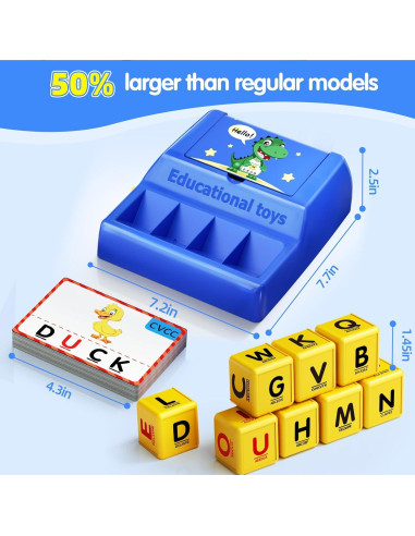 Juego de Emparejamiento de Letras Montessori HOPEEYE Azul Grande