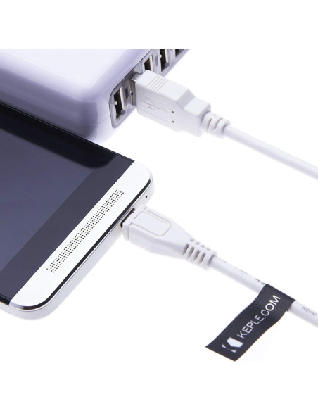 Cable de carga Micro USB Keple 0.46m para auriculares Sony