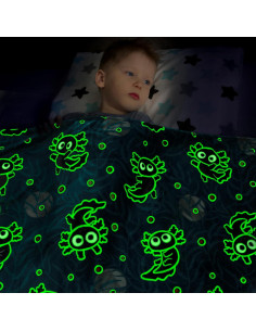 Manta Axolotl Brillante 100x130 cm DESKSA para Niños 2