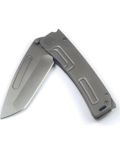 Cuchillo Plegable Geegift Largo 23.6 cm Acero Inoxidable Gris 2