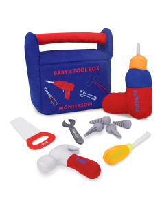 Caja de Herramientas de Peluche Apriciti 10 Piezas Azul