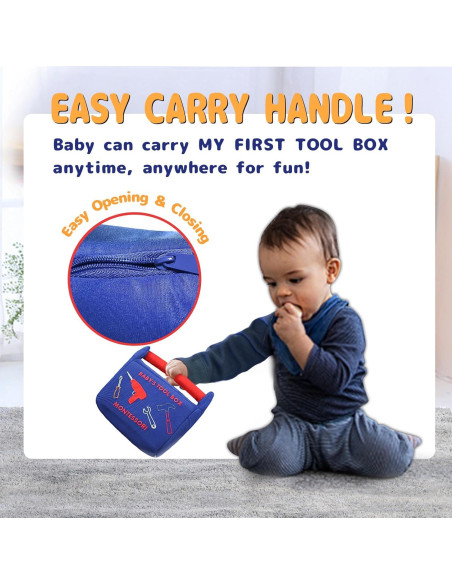 Caja de Herramientas de Peluche Apriciti 10 Piezas Azul Caja de Herramientas de Peluche Apriciti 10 Piezas Azul