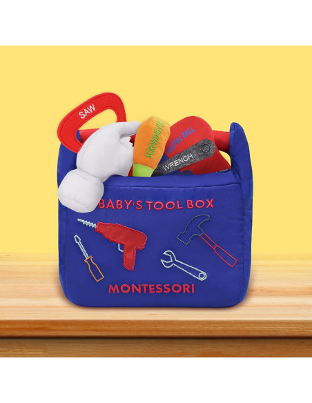 Caja de Herramientas de Peluche Apriciti 10 Piezas Azul Caja de Herramientas de Peluche Apriciti 10 Piezas Azul