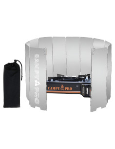 Paravientos de Estufa Portátil Genérico 12 Placas Aluminio 100cm