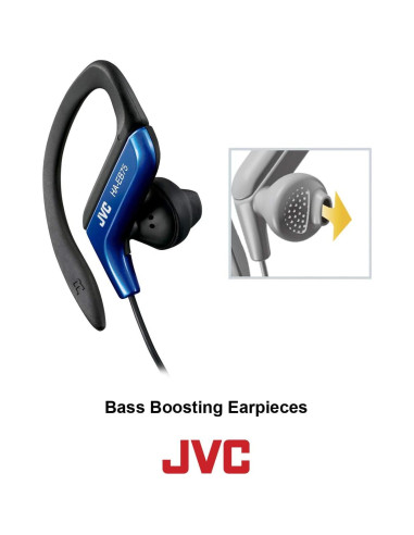 Auriculares de Clip JVC HA-EB75 Azul Resistente al Agua 13.5mm