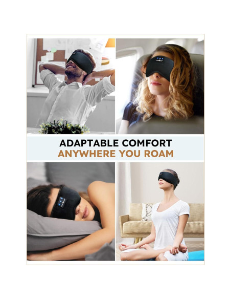 MUSICOZY Auriculares para dormir Bluetooth con máscara 14h