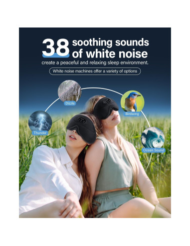 Auriculares Bluetooth para dormir ZHENYEMEI GH03 con 38 sonidos