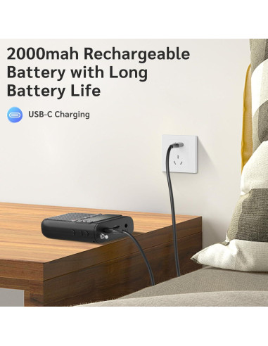 Radio Portátil AM FM PRUNUS J-618 Bluetooth Recargable 2000mAh